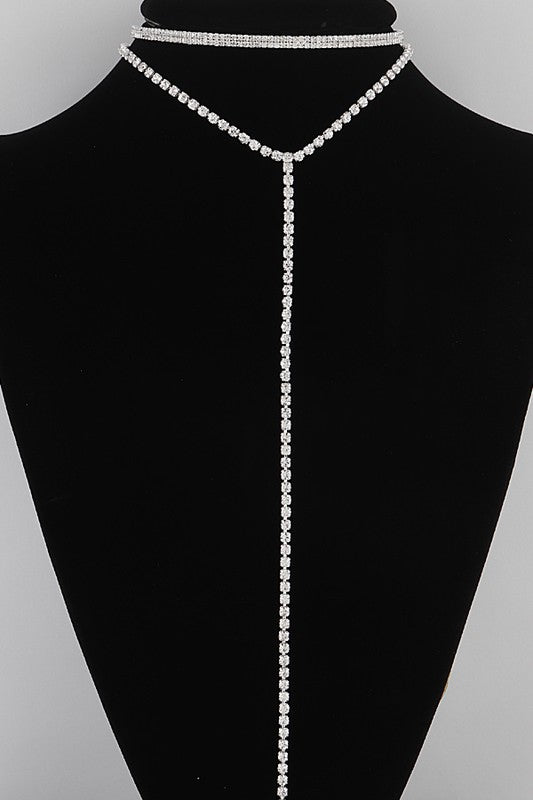 Silver Double Take Double Layered Necklace