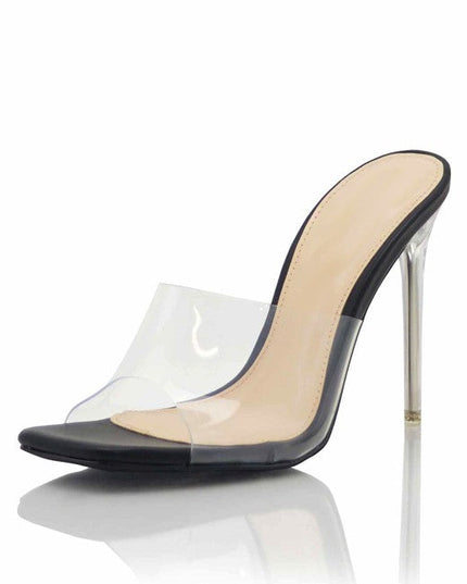 Black Viola Clear Heels