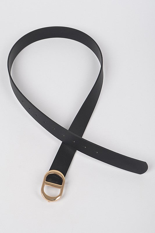 Beige Gold Buckle Belt
