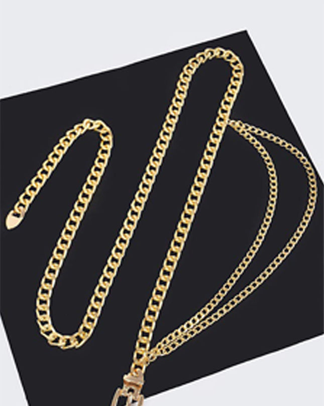 Gold Chain Buckle Belt