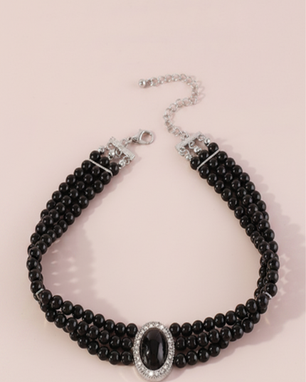 Black Pearl Choker Necklace