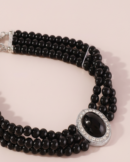 Black Pearl Choker Necklace