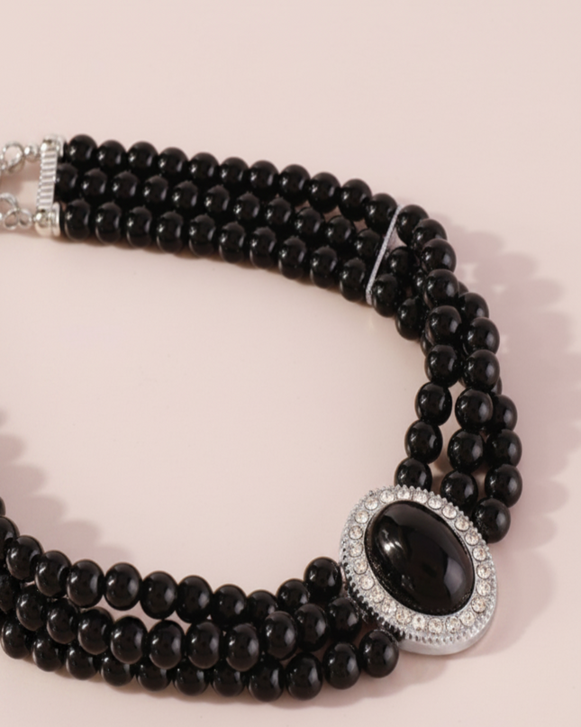 Black Pearl Choker Necklace