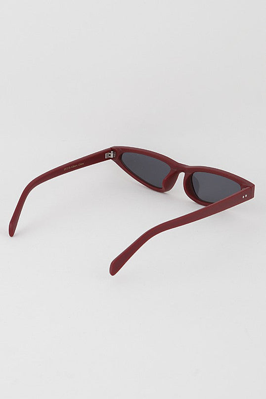 Burgundy Mina Sunglasses