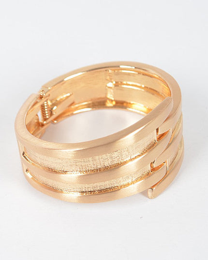 Gold Need Cuff Bracelet