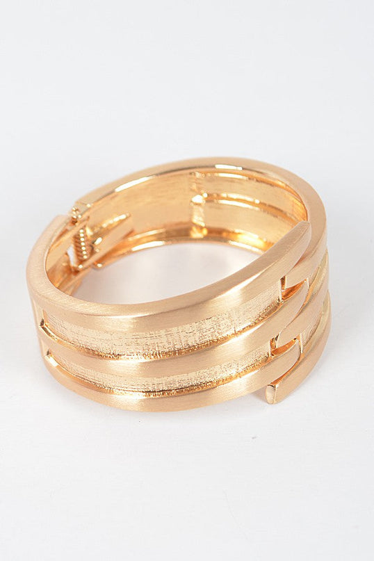 Gold Need Cuff Bracelet