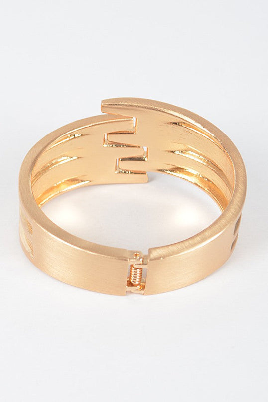 Gold Need Cuff Bracelet