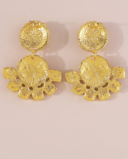 Gold Turquoise Drop Dangle Earrings