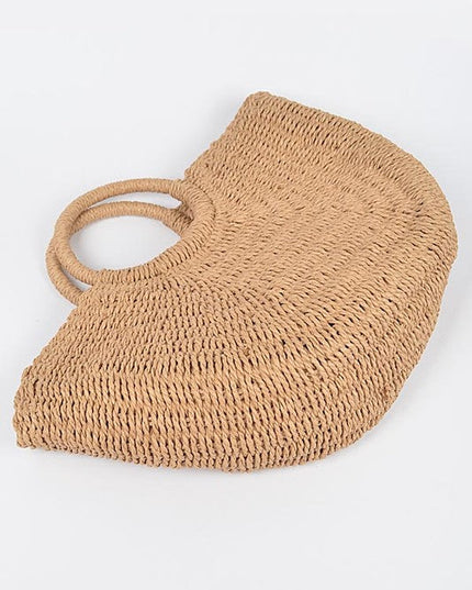 Khaki Shores Straw Bag