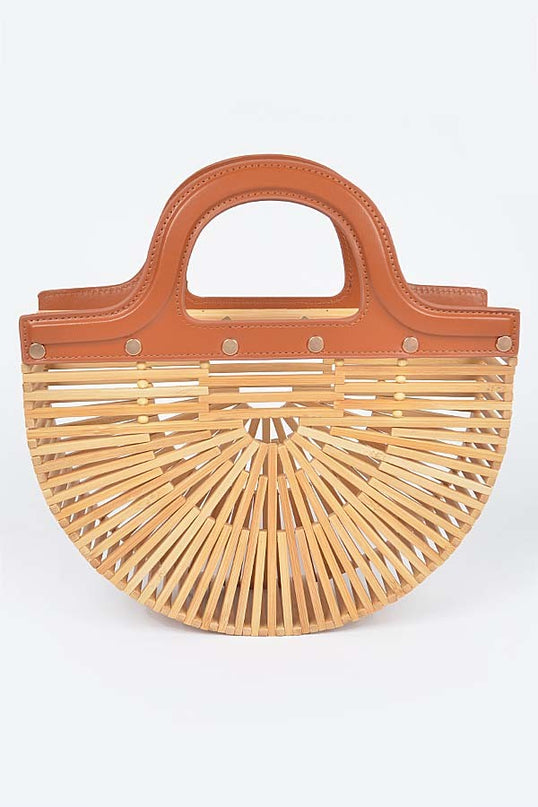 Beige Belize Bamboo Handbag