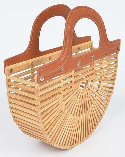 Beige Belize Bamboo Handbag
