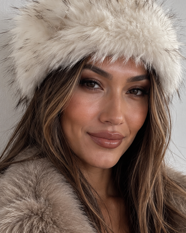 White Furry Headband Earmuff