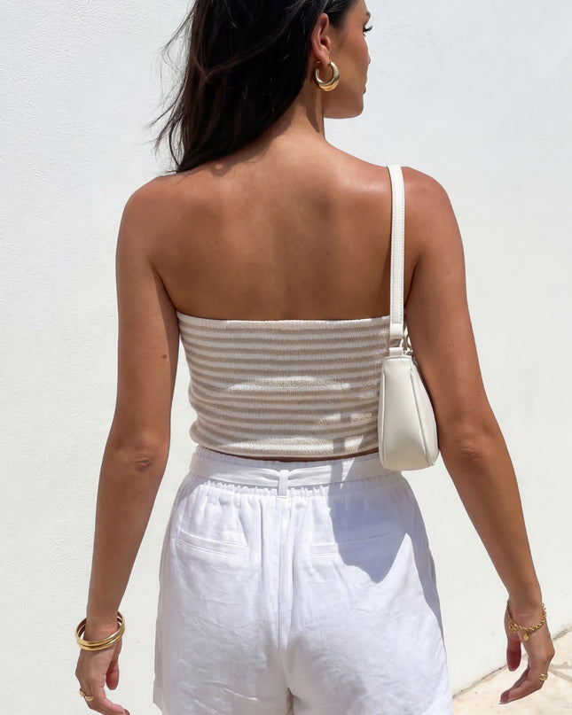 White Tie Waist Shorts