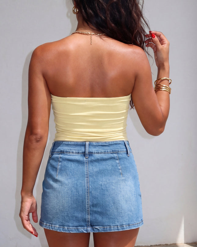 Light Yellow Arlie Tube Top