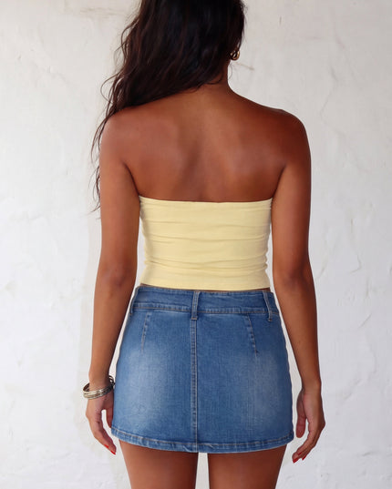 Light Yellow Arlie Tube Top