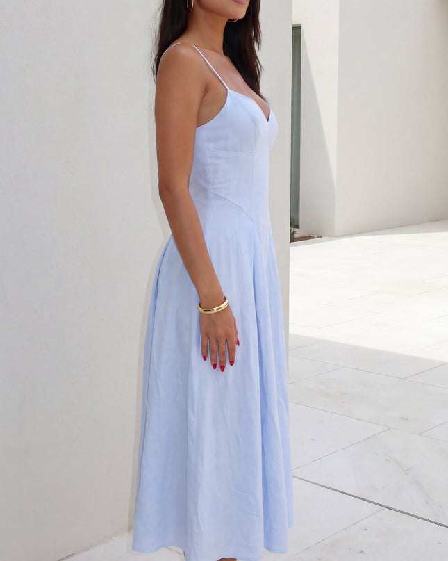 Blue Bluebell Midi Dress