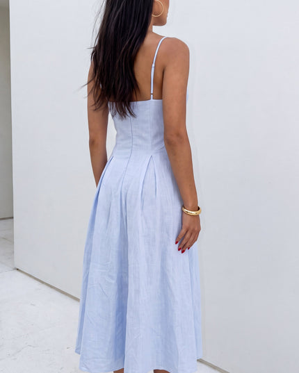 Blue Bluebell Midi Dress