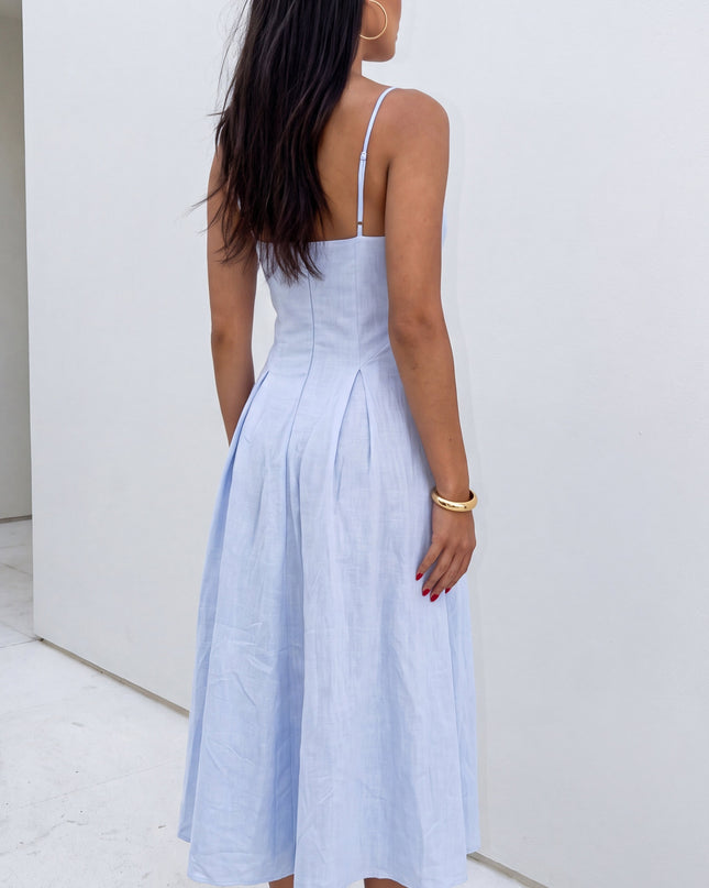 Blue Bluebell Midi Dress