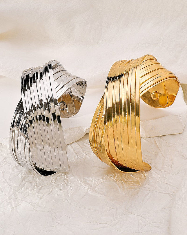 Gold Wire Cuff Bracelet