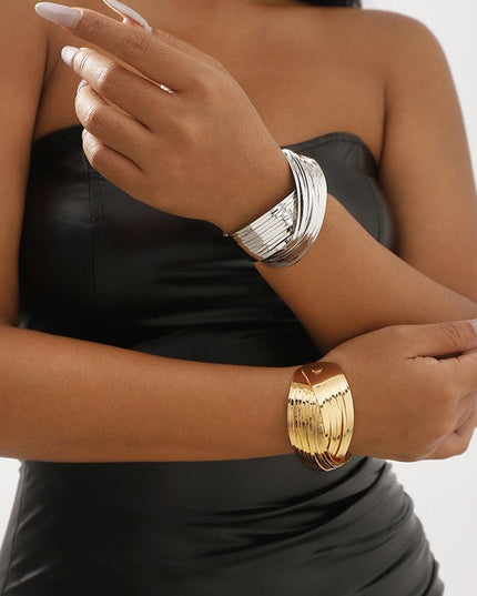 Gold Wire Cuff Bracelet