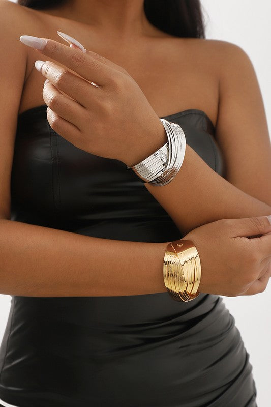 Gold Wire Cuff Bracelet