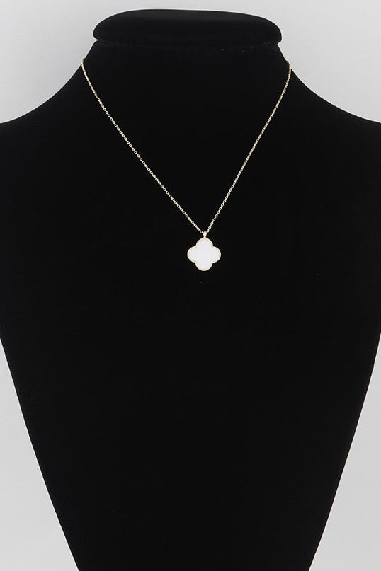 White Pendant Gold Dipped Chain Necklace