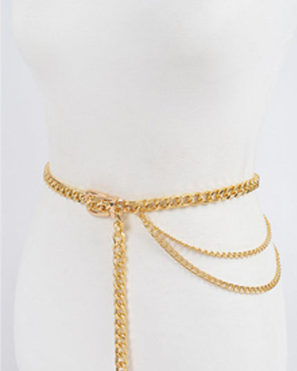 Gold Chain Buckle Belt