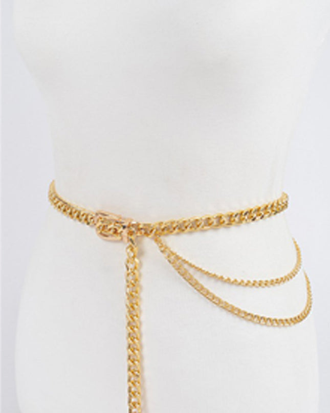 Gold Chain Buckle Belt