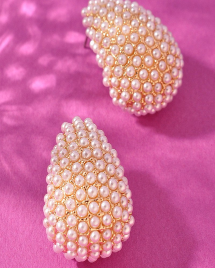 Gold Golden Pearl Earrings