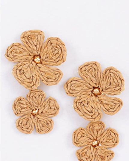 Khaki Zia FLower Earrings