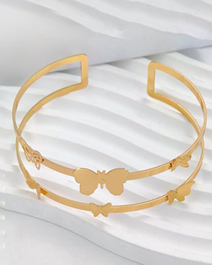 Gold Butterfly Arm Cuff Bracelet