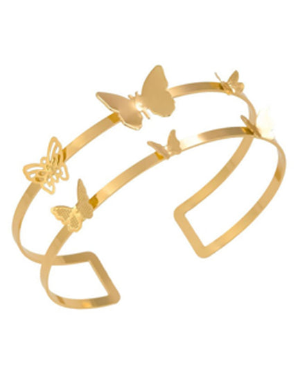 Gold Butterfly Arm Cuff Bracelet