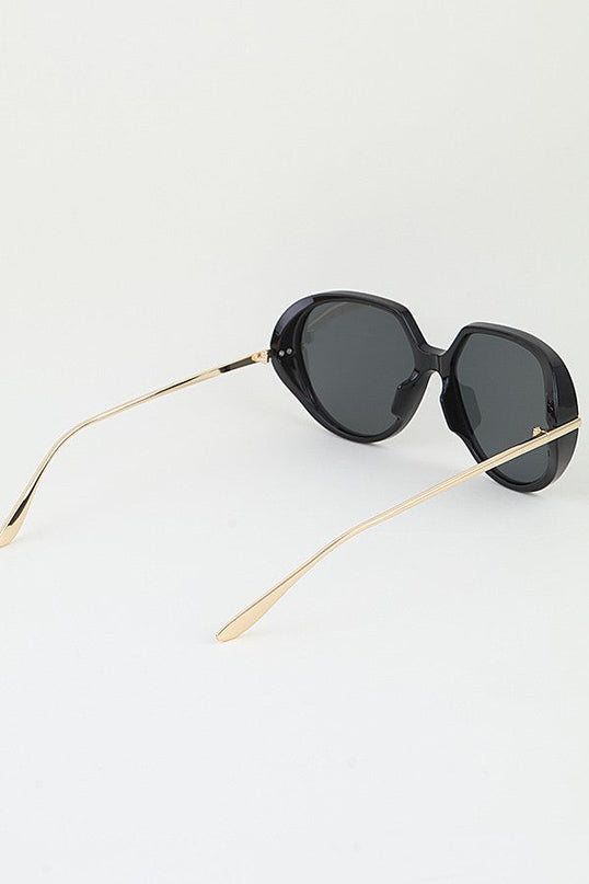 Black Riviera Oversized Sunglasses