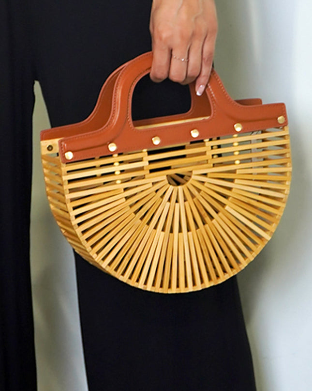 Beige Belize Bamboo Handbag