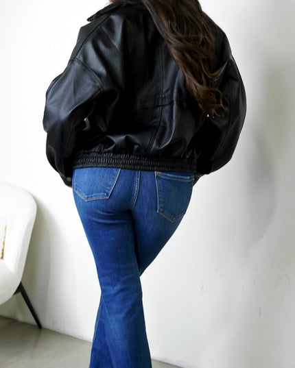 Blue Rise Bootcut Jeans