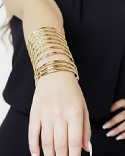 Gold Metal Cuff Bracelet