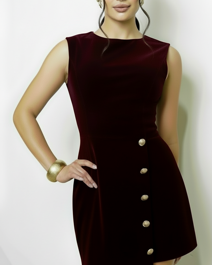 Burgundy Selune Velvet Romper