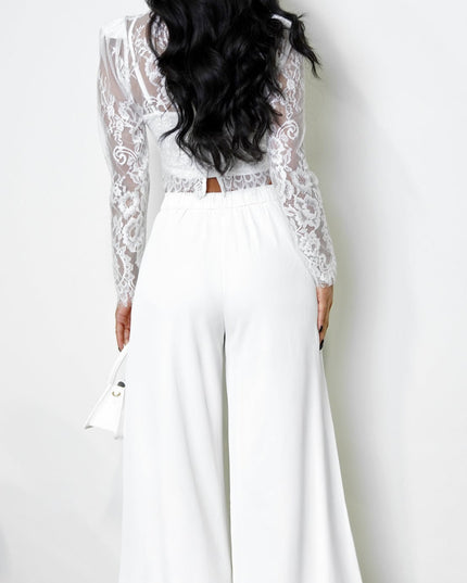 Ivory Wide Leg Pants