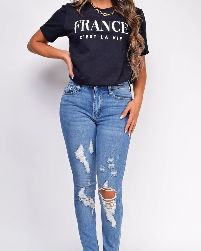 La Vie Black Graphic Tee