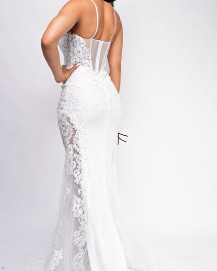 White Lace Bridal Gown