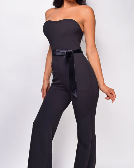 Black Strapless Jumpsuit