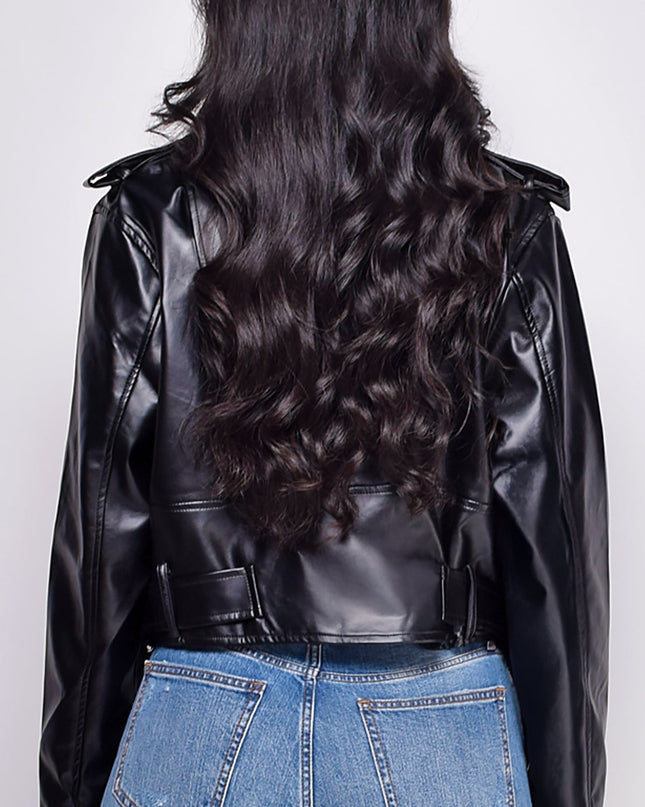 Black Faux Leather Jacket