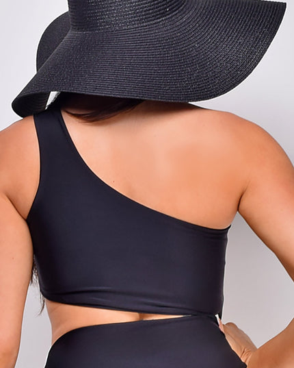 Black Oversized Brim Beach Hat