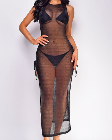 Black Side Slit Cover Up