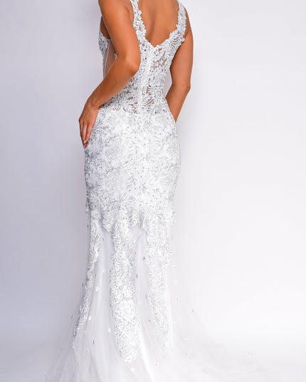 White Beaded Gown