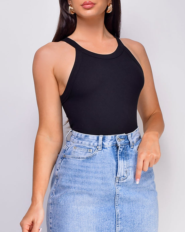 Black Maria Ribbed Top