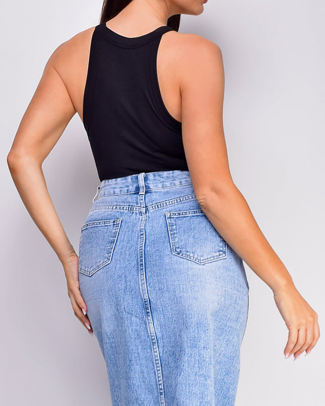 Black Maria Ribbed Top
