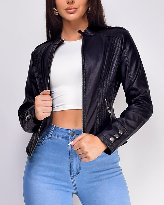 Black Everyday PU Leather Jacket