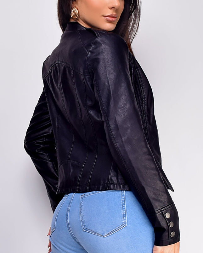 Black Everyday PU Leather Jacket