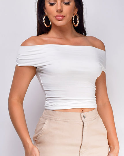White Off Shoulder Top
